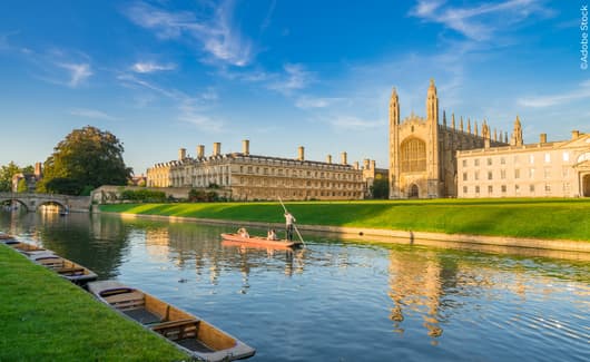 bootjevaren op de rivier in Cambridge