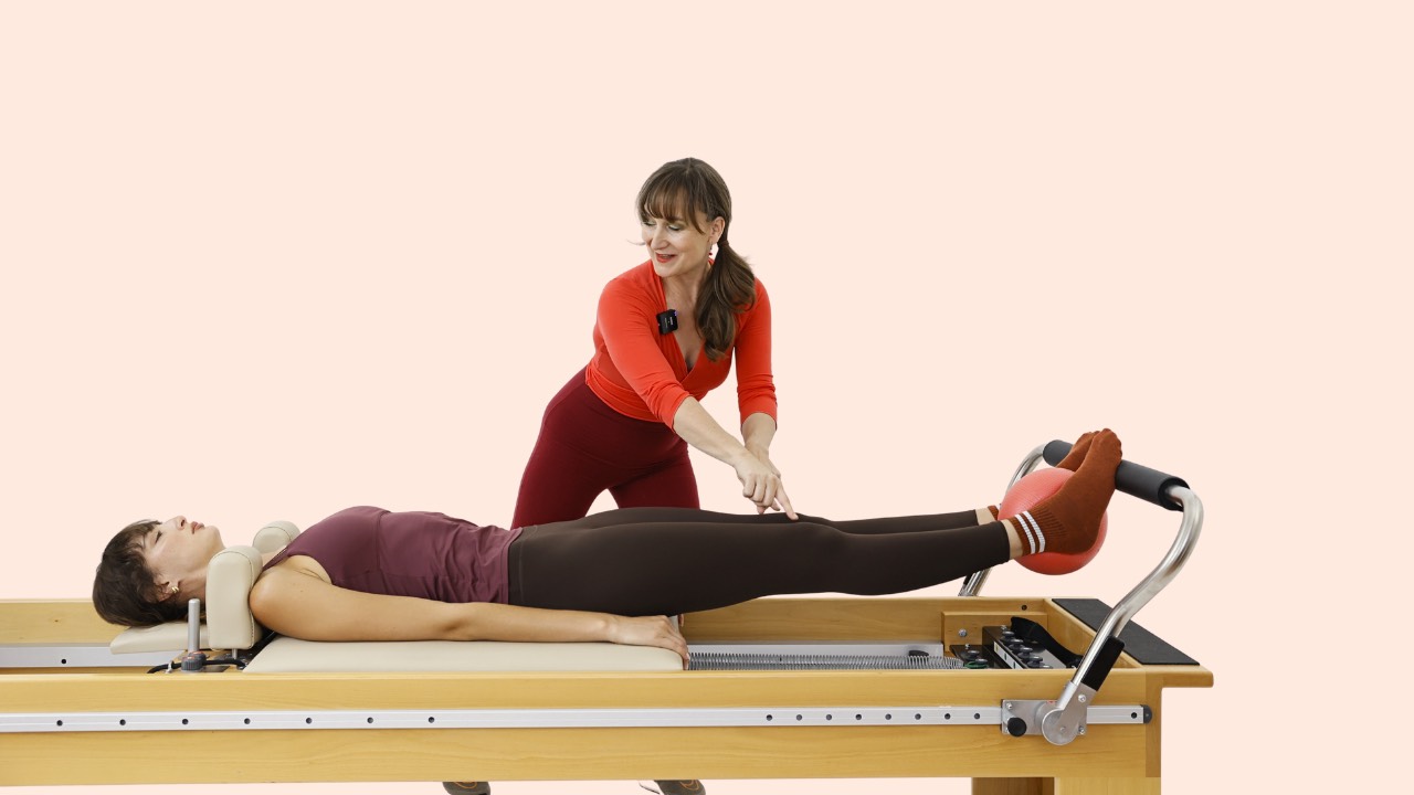 Louise Taube teaching Footwork on the Pilates Reformer