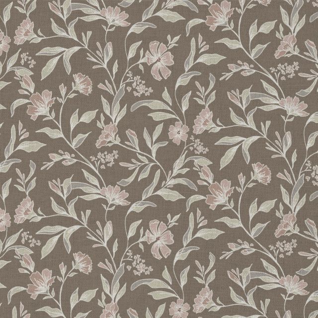 Cottage Core Floral Stripe Scallop Pattern