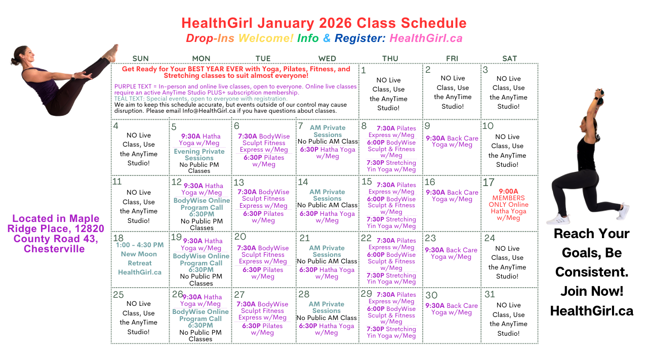 Sample of our online class availability