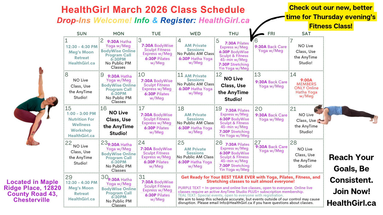 Sample of our online class availability