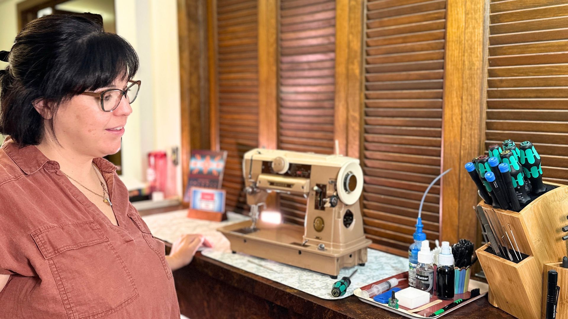 Sewing Doc Academy students learn how to fix their own sewing machines or start their own repair business