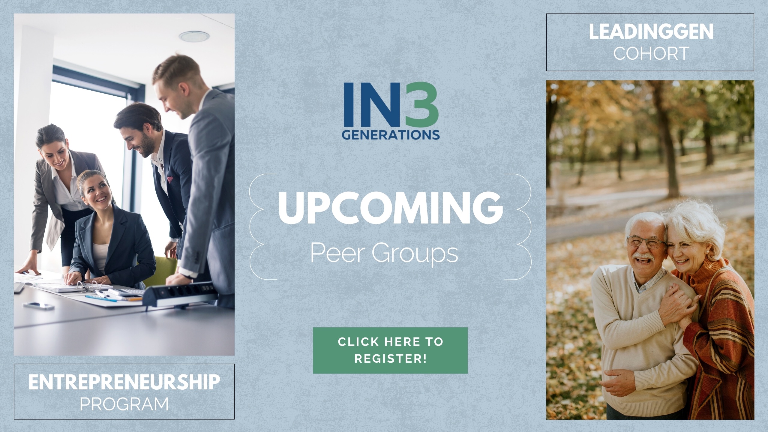 upcoming peer groups include cohort for those leading family wealth and an entrepreneurship peer group for launching new business ideas amidst family wealth