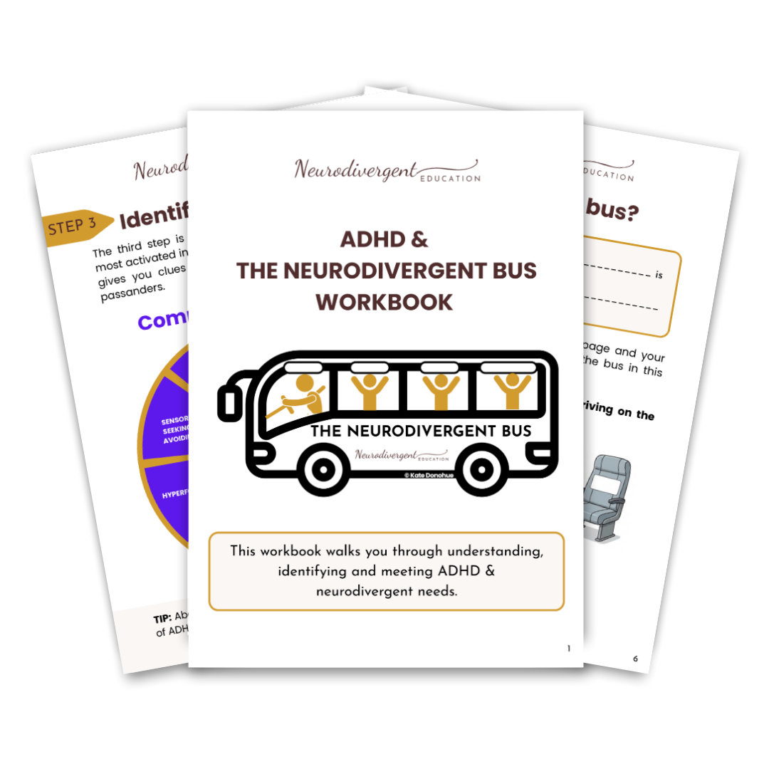 Cover of the workbook The Neurodivergent Bus 
