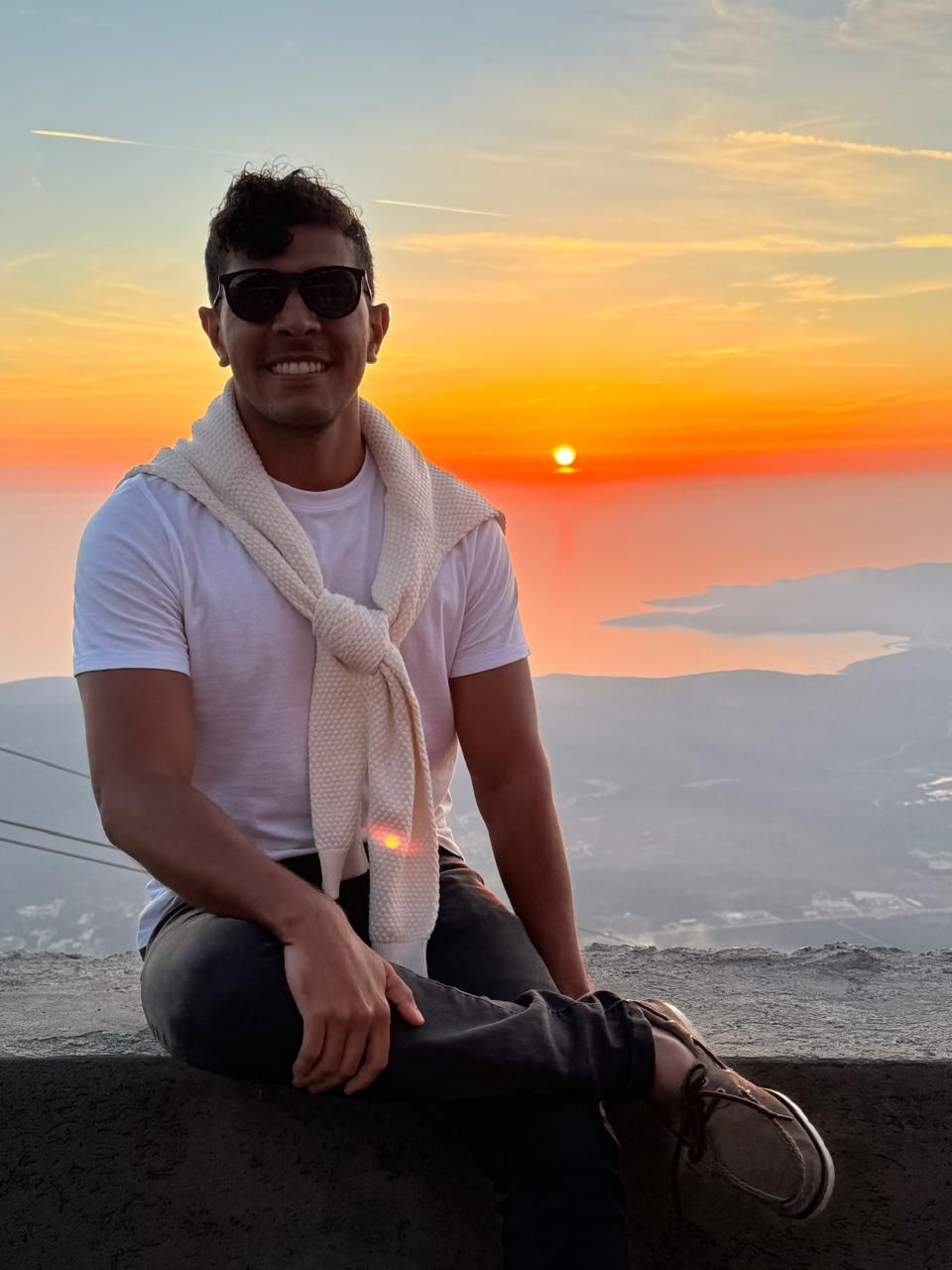 Fernando Corella disfrutando un atardecer