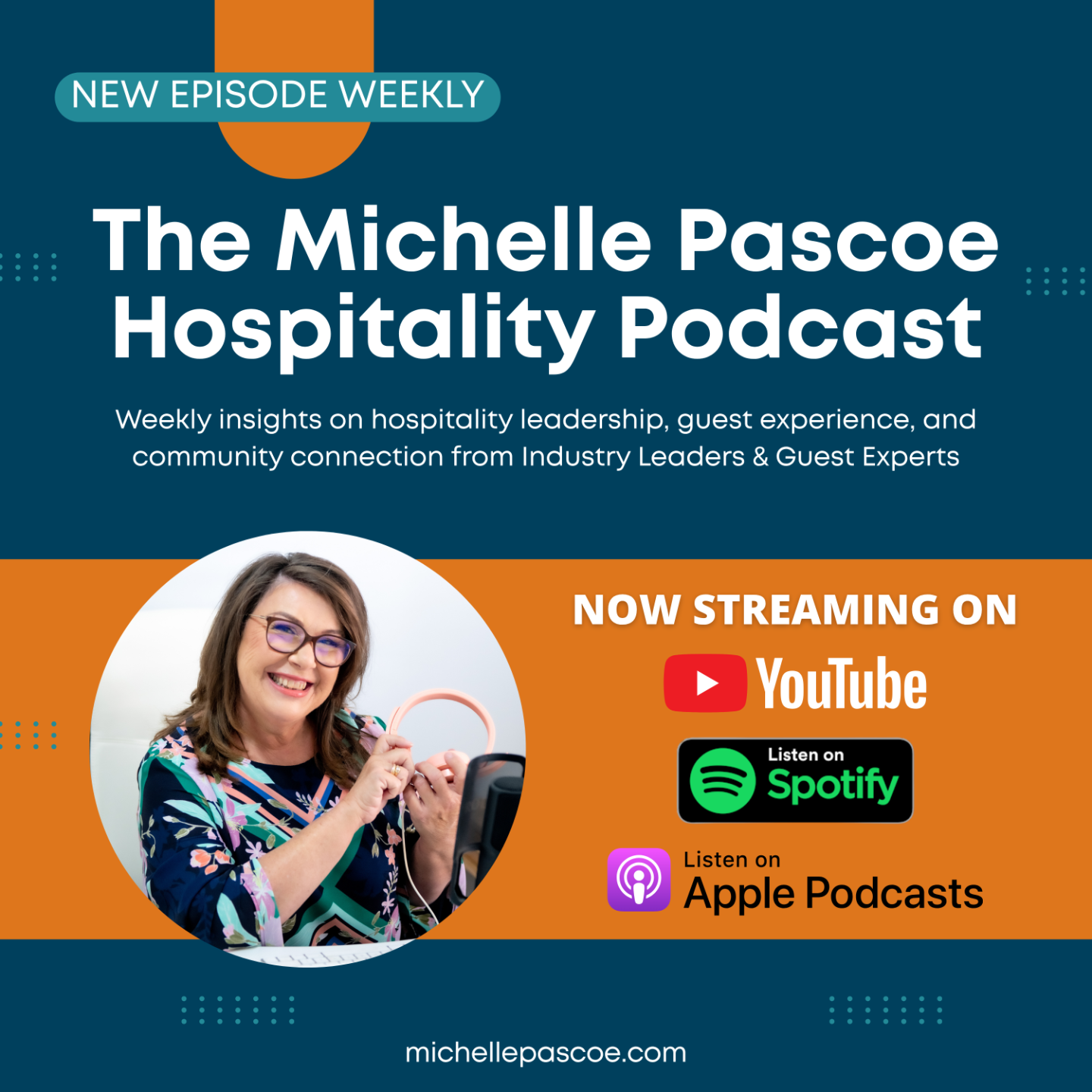 Michelle Pascoe podcaster of the Michelle Pascoe Hospitality Podcast for over 8 years