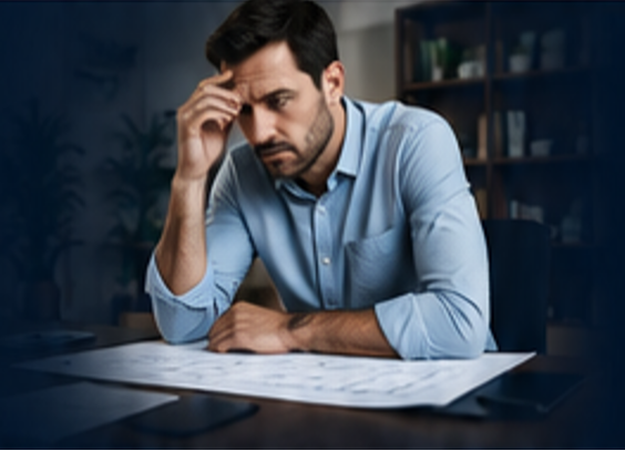 Professionista al lavoro su documenti immobiliari