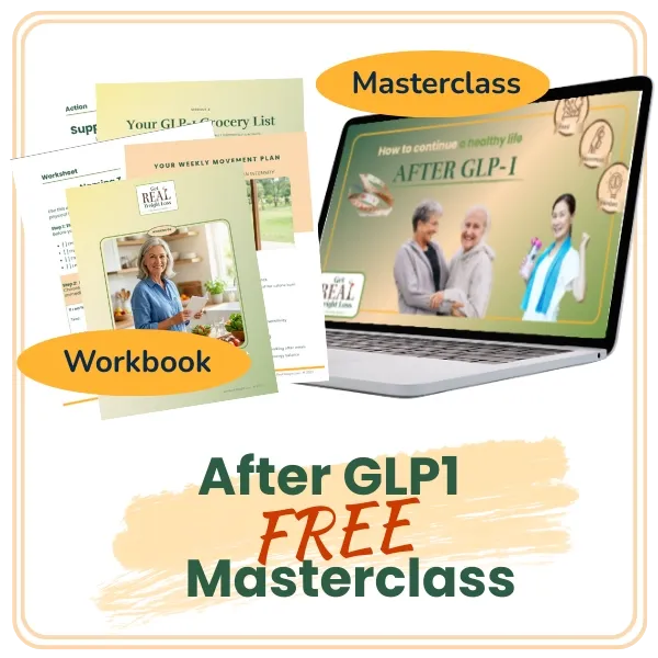 mock-up image showing the content of the masterclass offered here, a photo of a PDF workbook and a masterclass videotraining