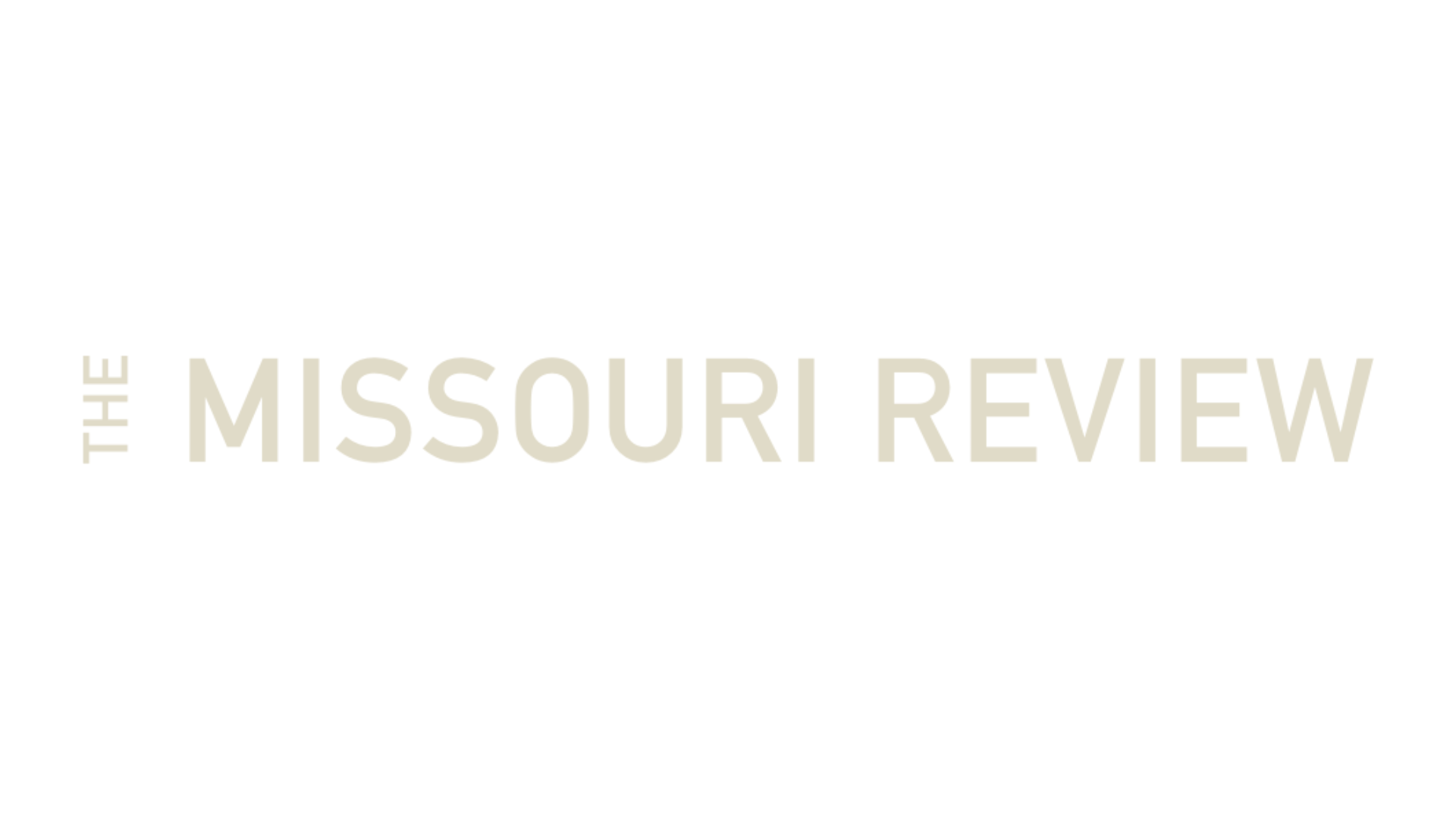 The Missouri Review literary magazine logo in branded off-black, indicating publication or feature.