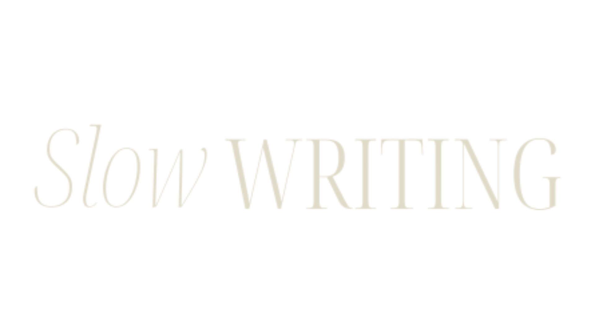 Slow Writing podcast logo in branded off-black, indicating a media appearance.
