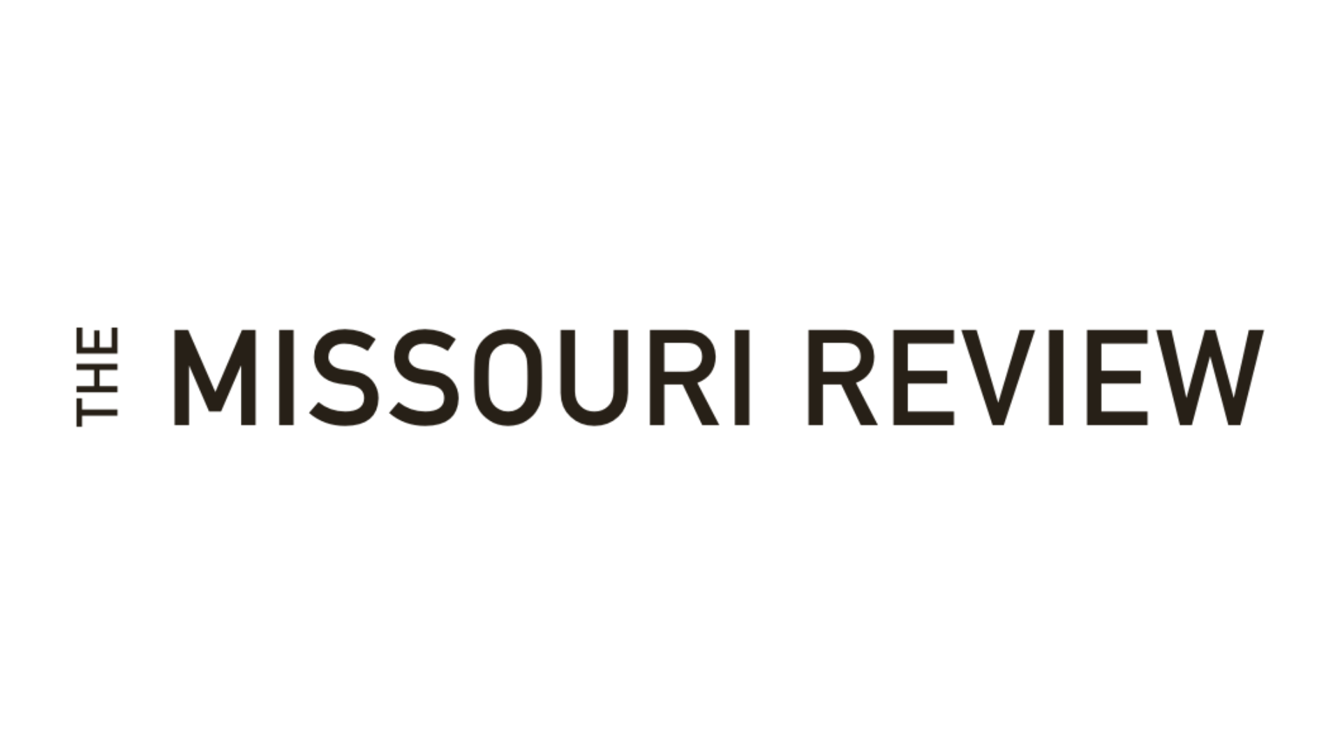 The Missouri Review literary magazine logo in branded off-black, indicating publication or feature.