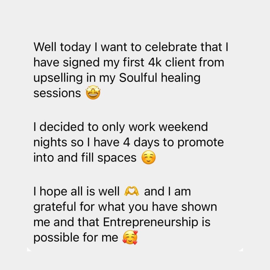 Holistic wellness student success testimonial