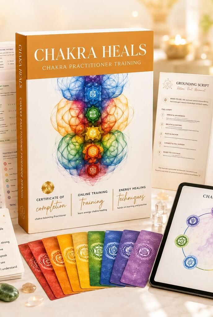 Energy healing and chakra balancing practitioner at work