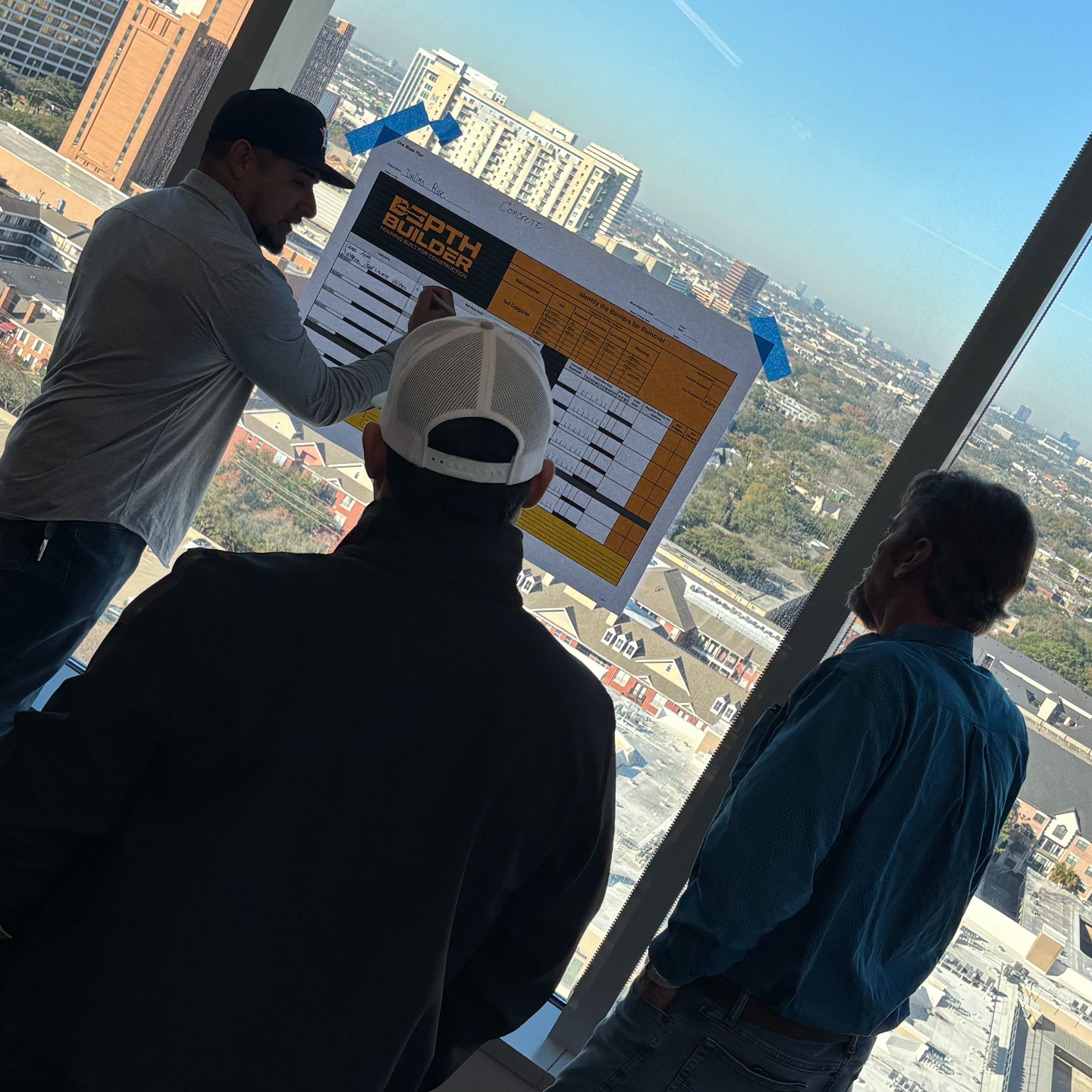Experienced foreman building his weekly planning skills