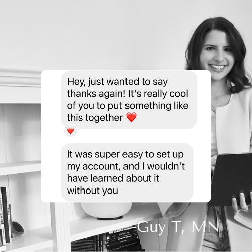 guy from minnesota thanks brooke builds wealth for helping him set up his account because it was so easy