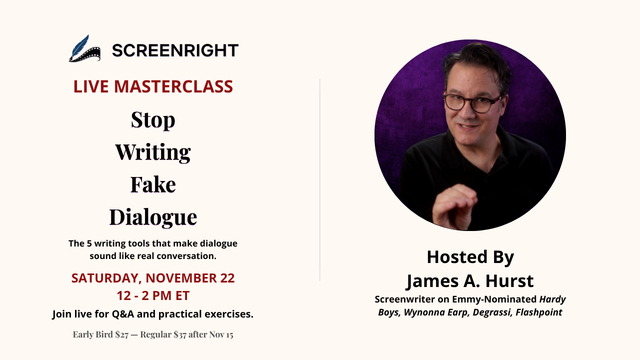 Pilot Script Launchpad – The Fast-Track Course That Gets Your TV Pilot Written, with a rocket illustration on a red-orange gradient background