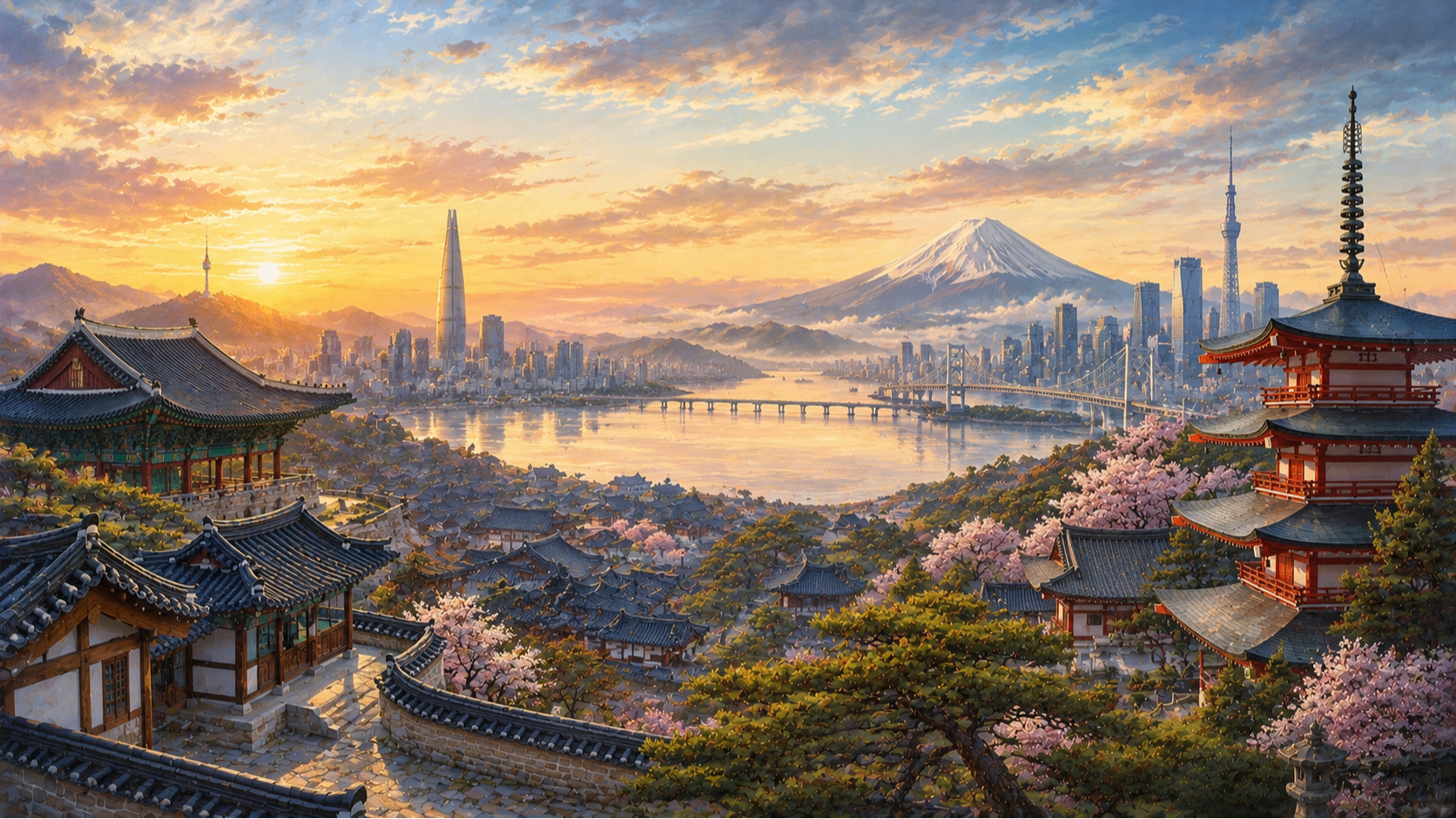 Japón y Corea paisaje