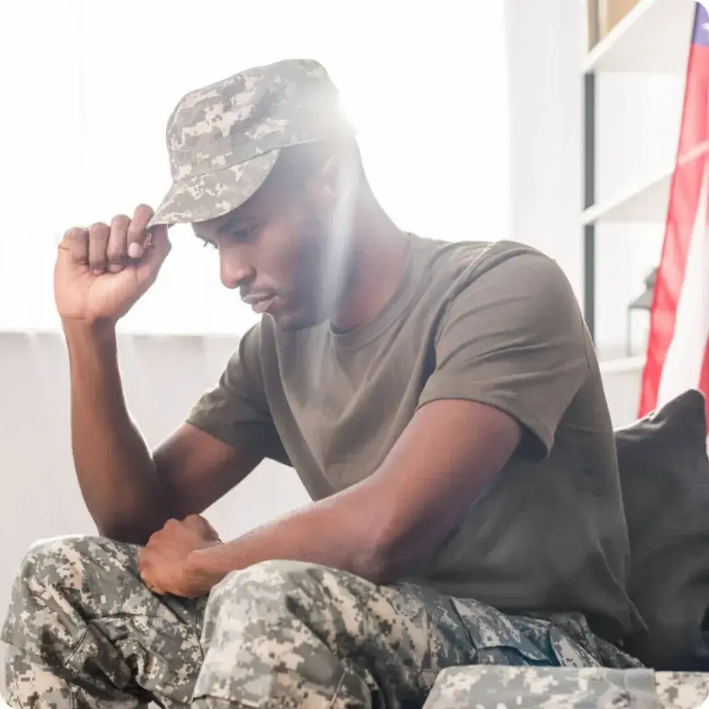 Veteran Soldier Thinking