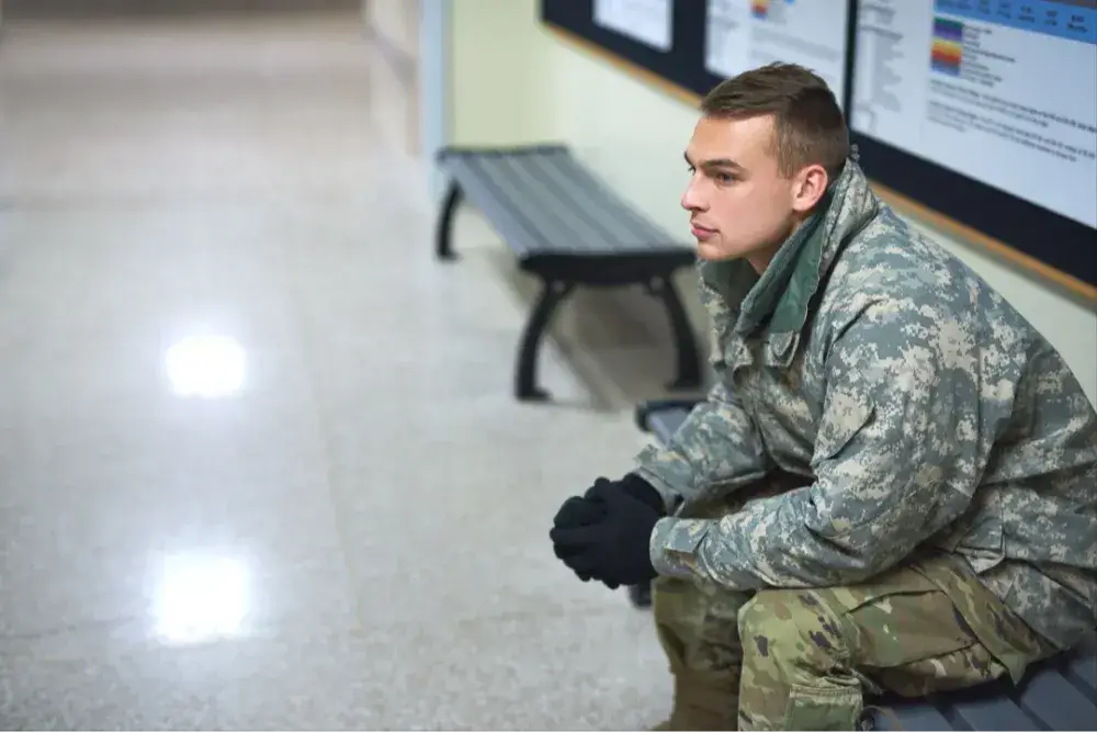 Military Soldier Waiting