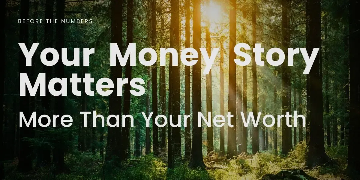 Forest scene with sunlight representing clarity and reflection in your financial journey