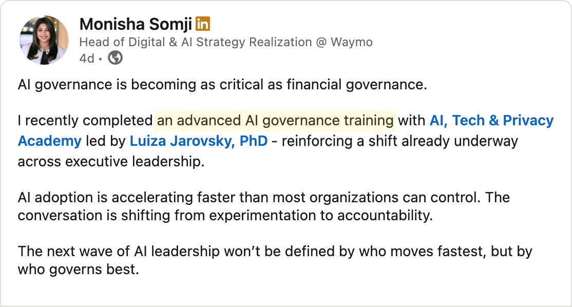 Testimonial - Monisha Somji