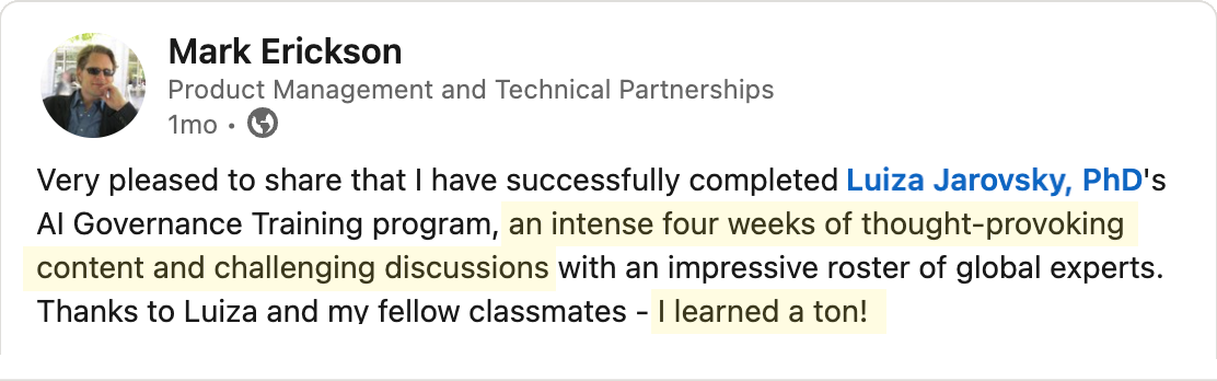 Testimonial - Mark Erickson