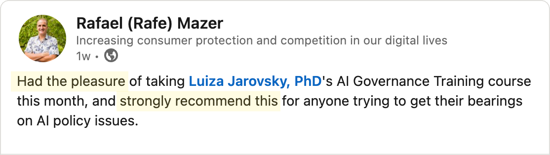 Testimonial - Rafael Mazer