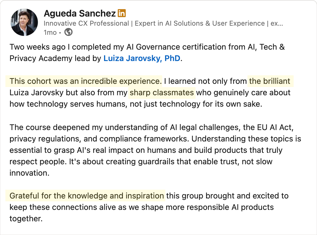 Testimonial - Agueda Sanchez