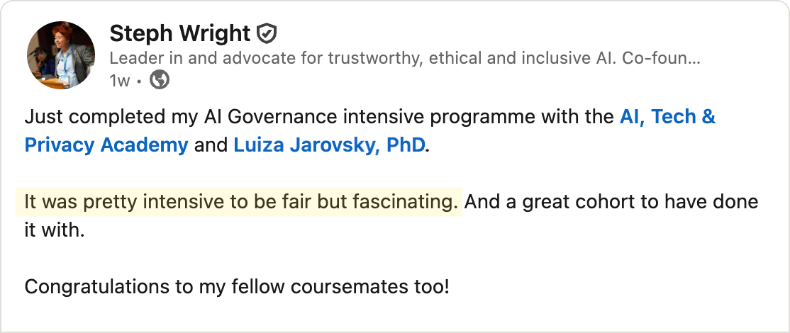 Testimonial - Steph Wright