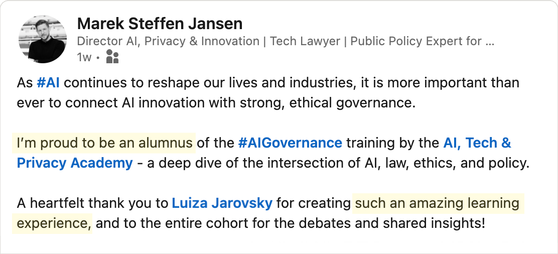 Testimonial - Marek Steffen Jansen