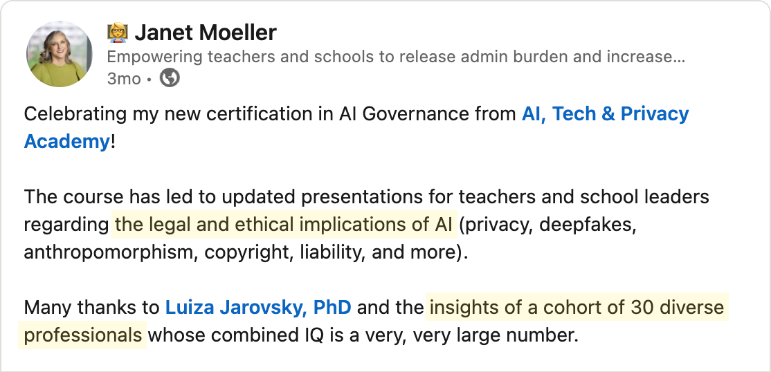 Testimonial - Janet Moeller