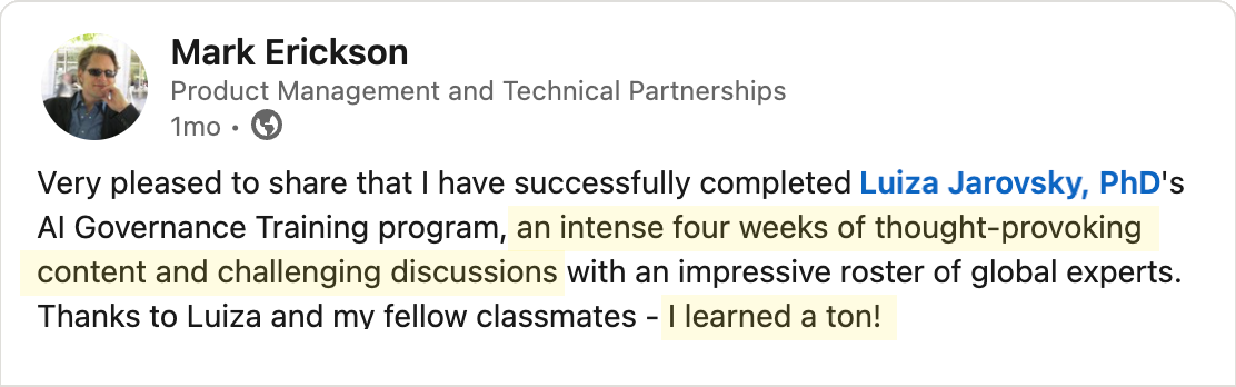 Testimonial - Mark Erickson