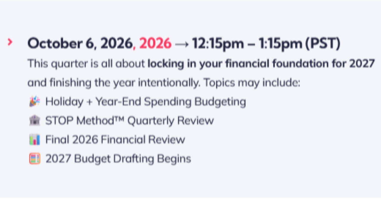 Agenda for type a personalitiies