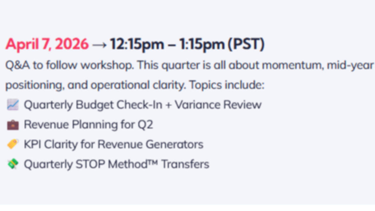 Agenda for type a personalitiies