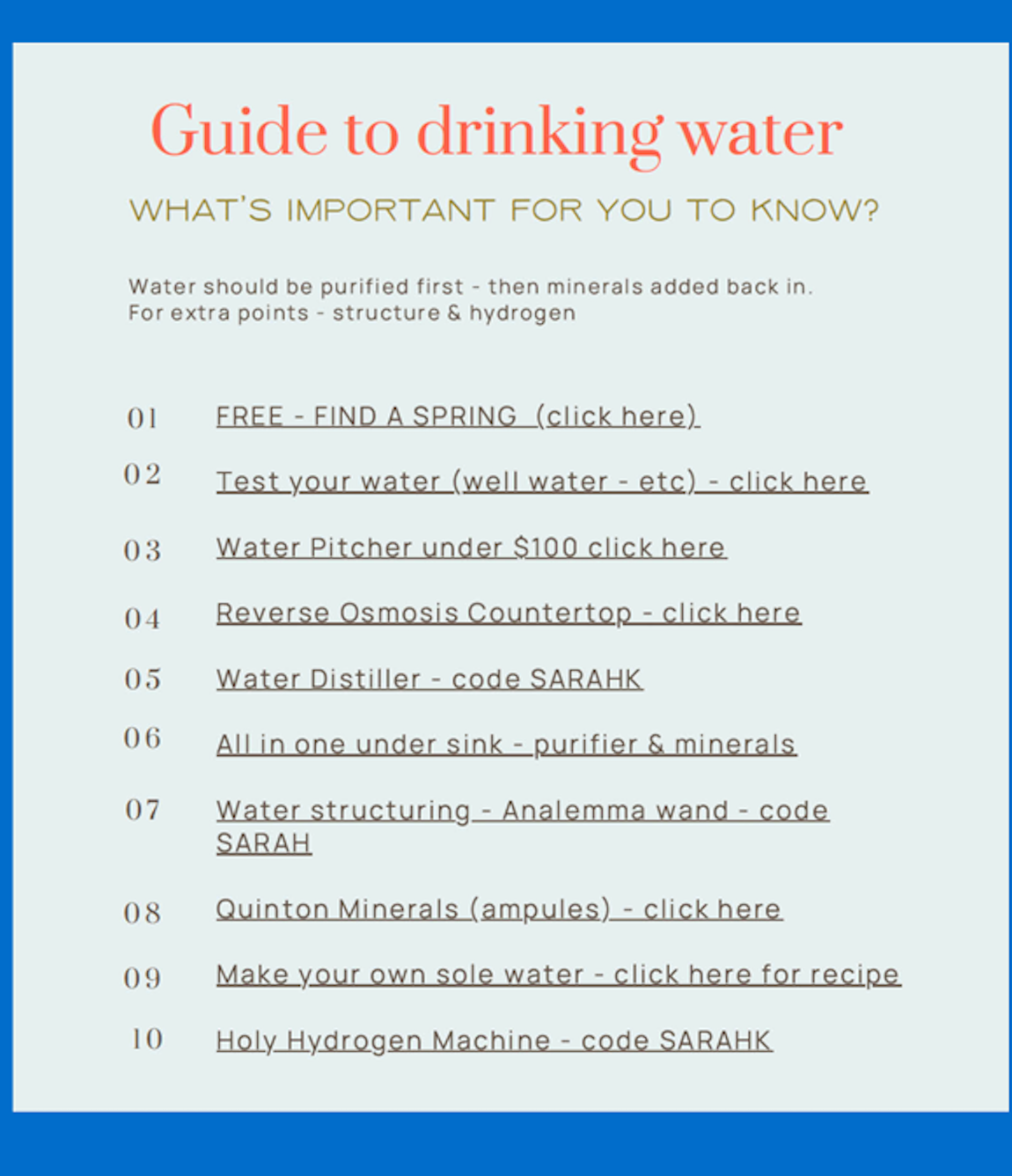 Drinking Water Guide