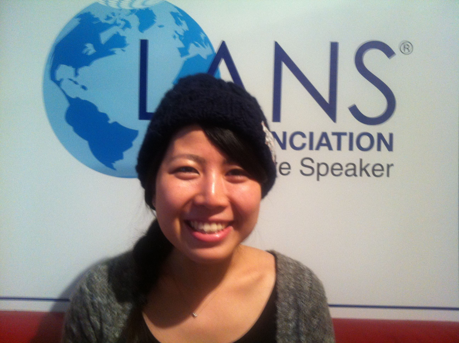 Shiori Sekine improving English pronunciation and communication skills while working in Canada with the LANS Method
