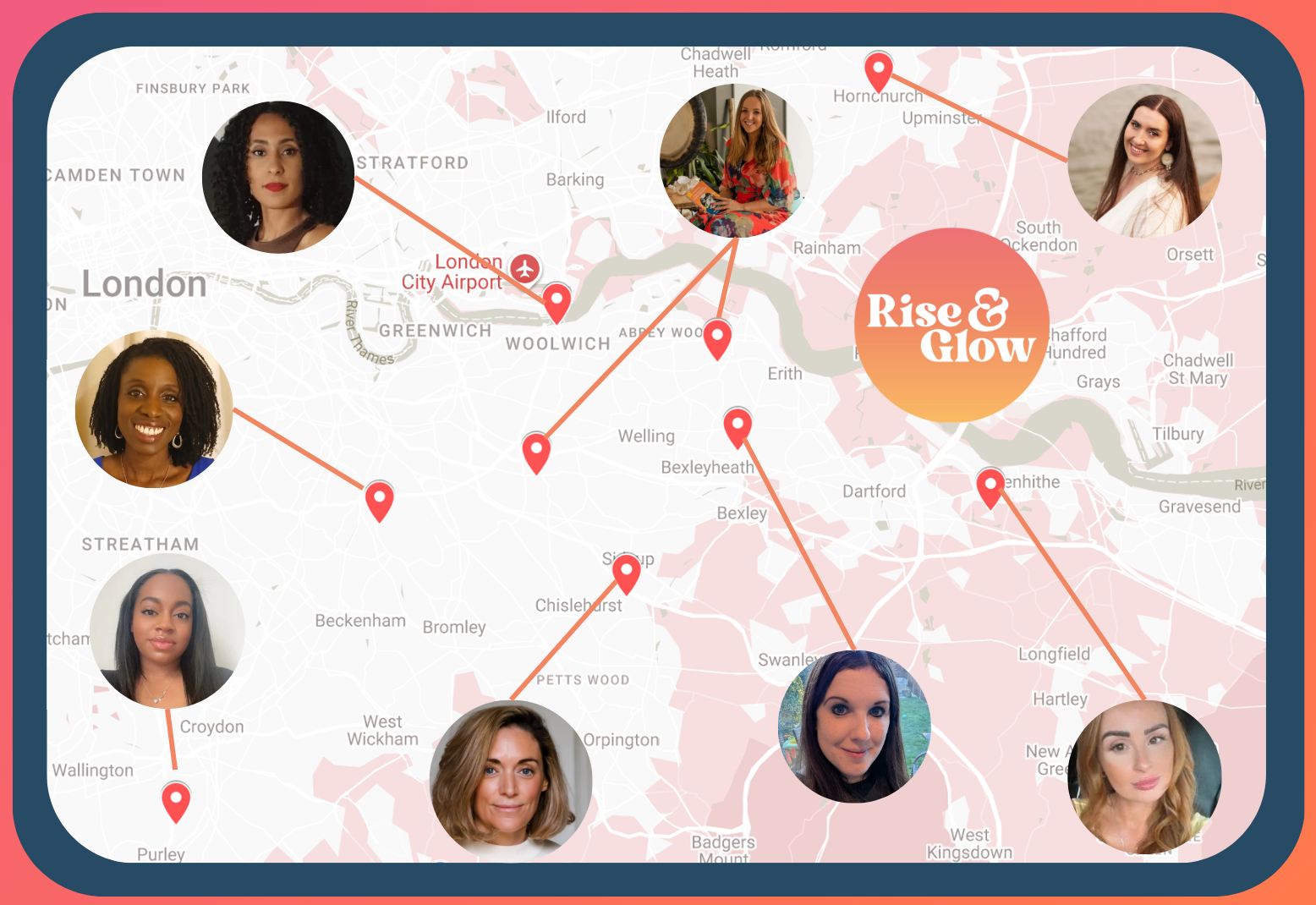 Our supportive network of certified Rise & Glow hypnobirthing teachers in London, Kent & Essex