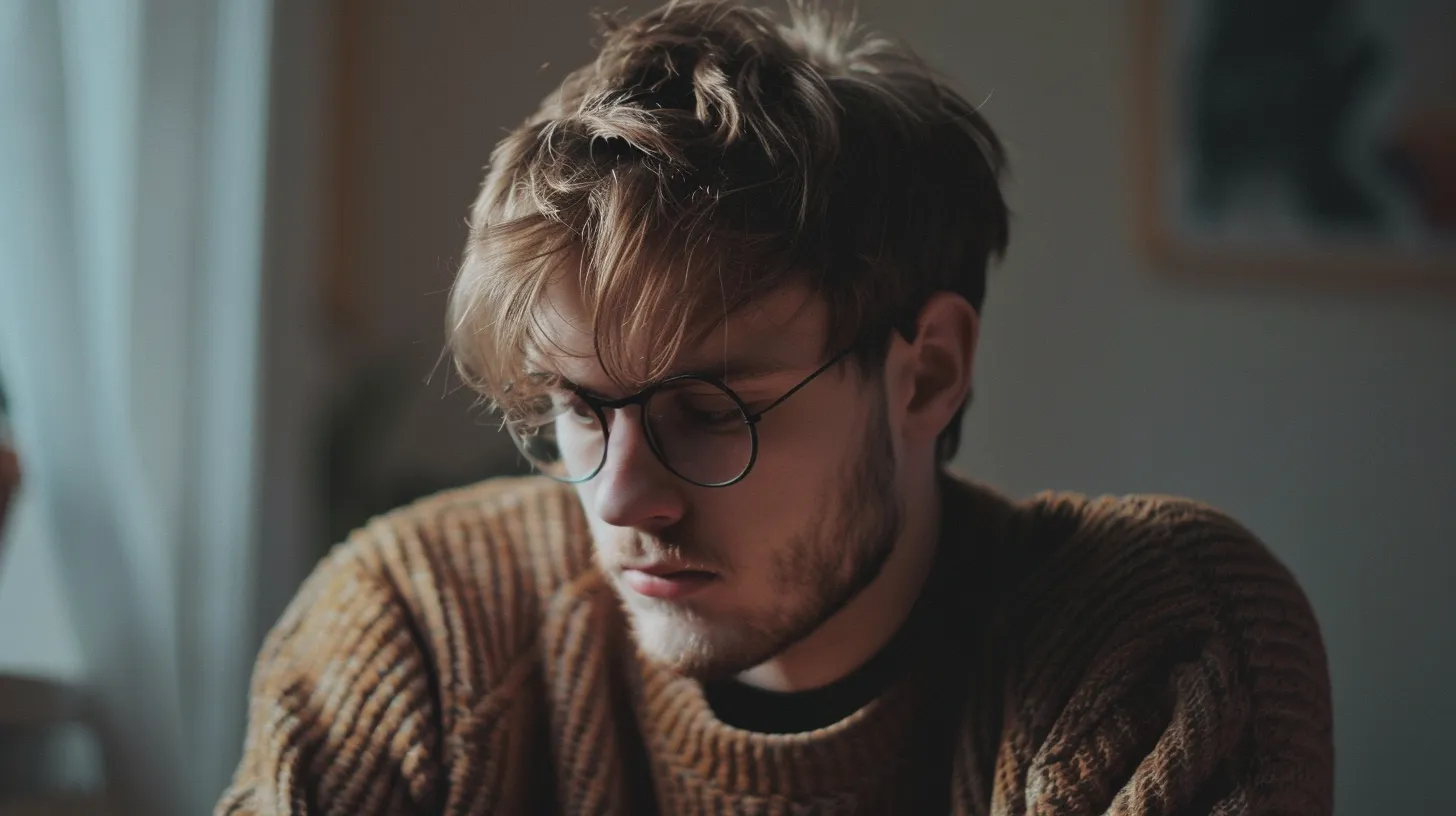 Stressed young businessman