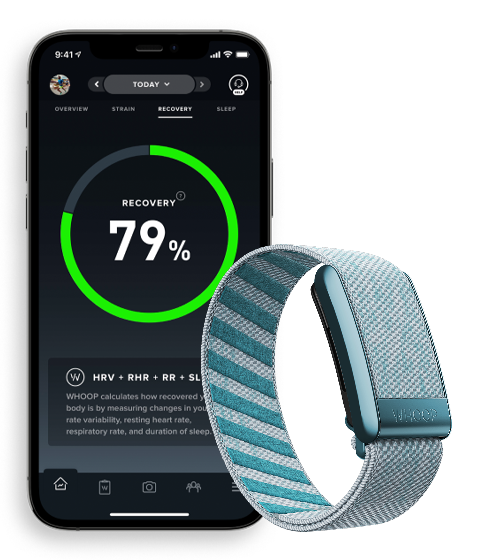 WHOOP recovery app and band
