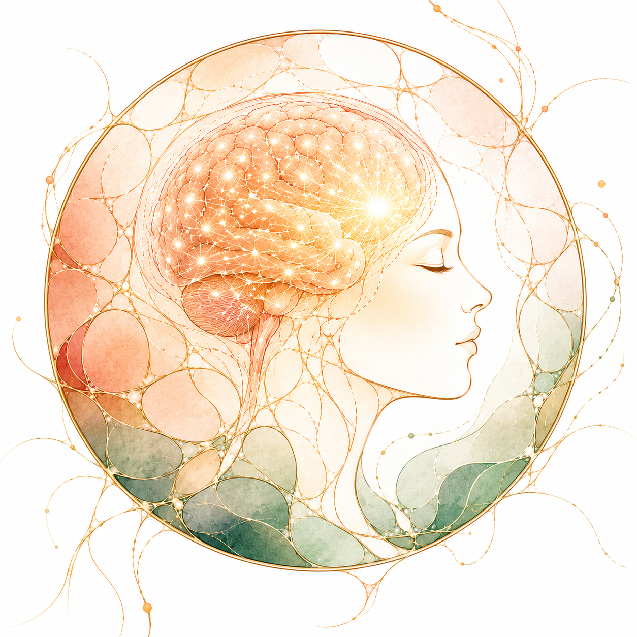 Icon representing mind clarity through mindful drawing