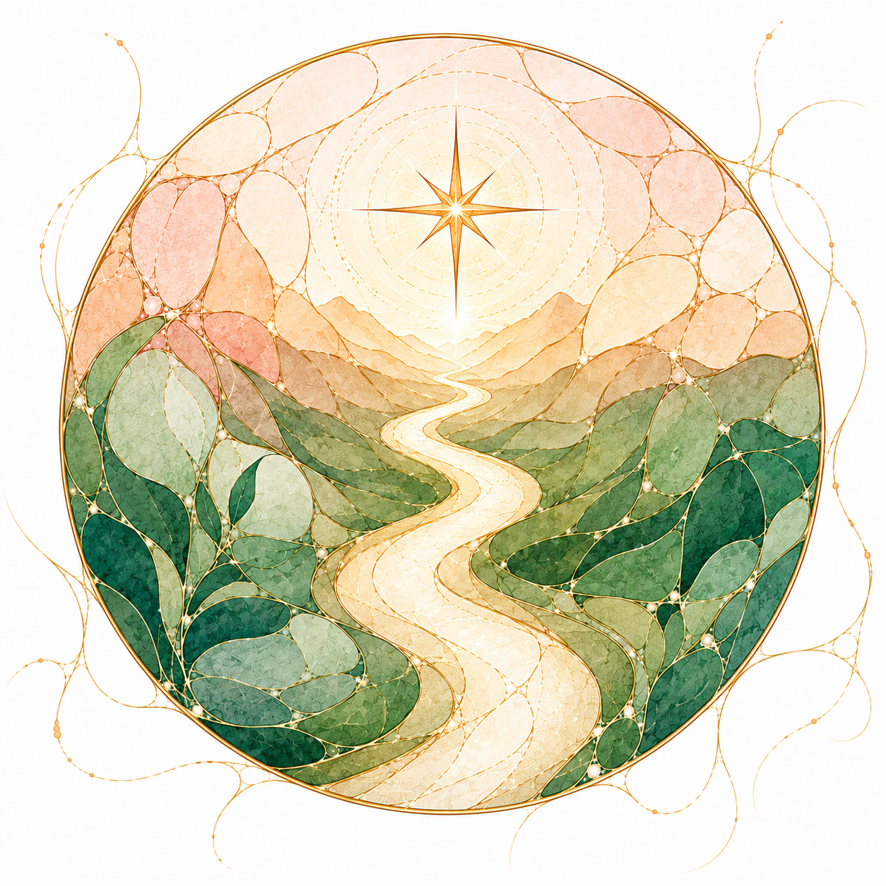 Icon representing aligned direction and purposeful action