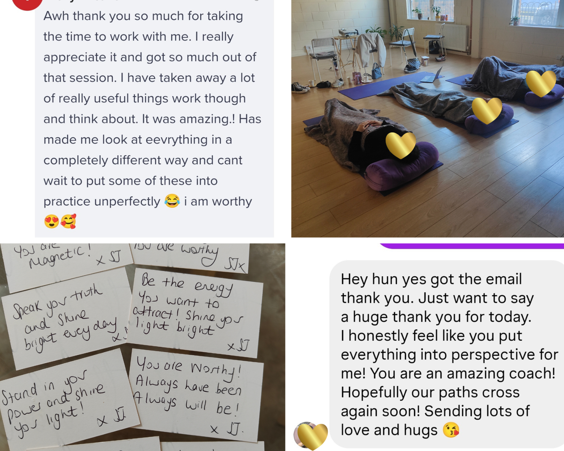 Client testimonials for The Self Worth Secret™, highlighting women’s transformation, self-worth growth, and confidence through coaching