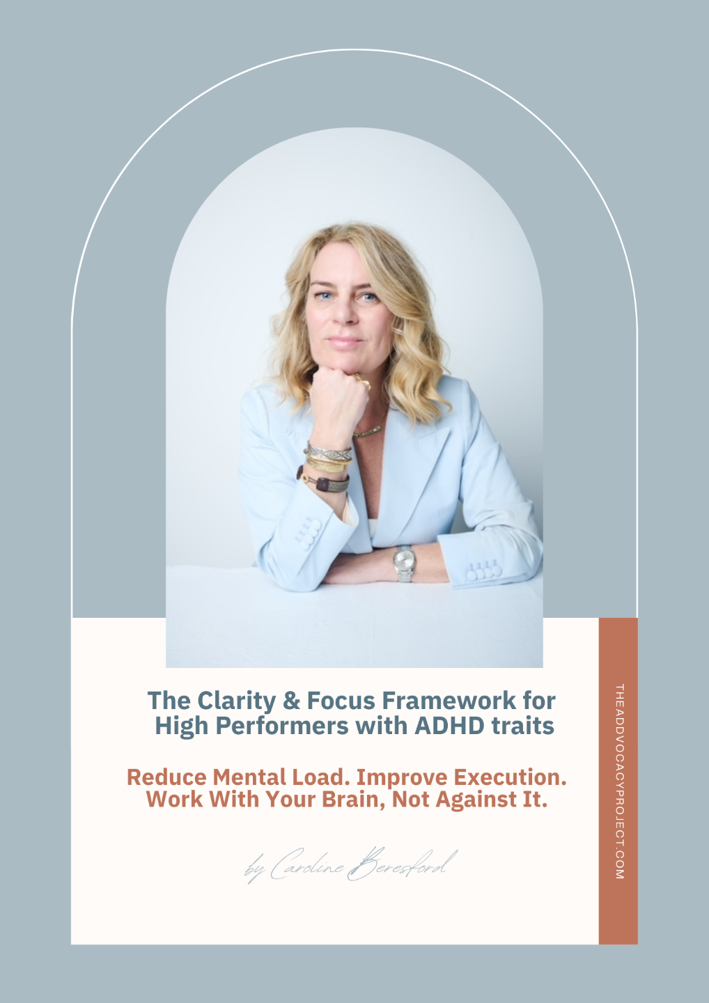Front cover page of the Clarity & Focus Framework eBook by Caroline Beresford, ADHD Coach
