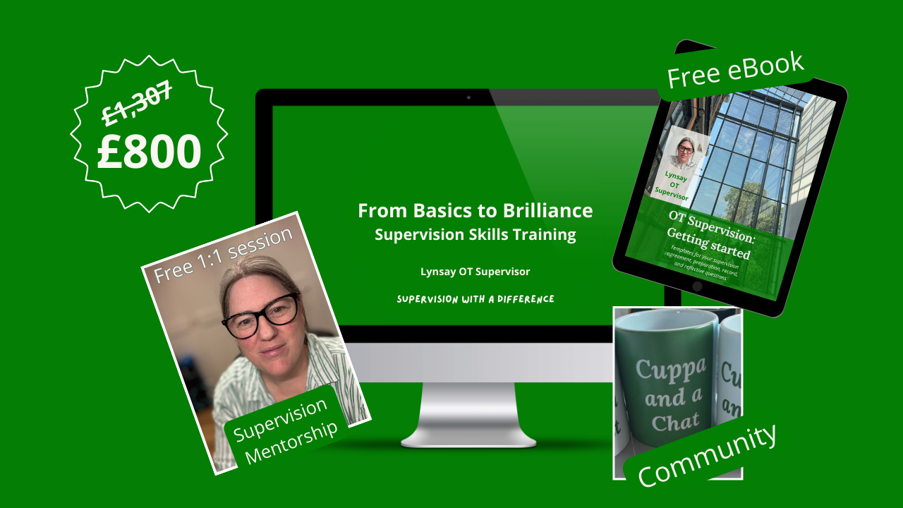 trees in the background with list of tools used in OT supervision