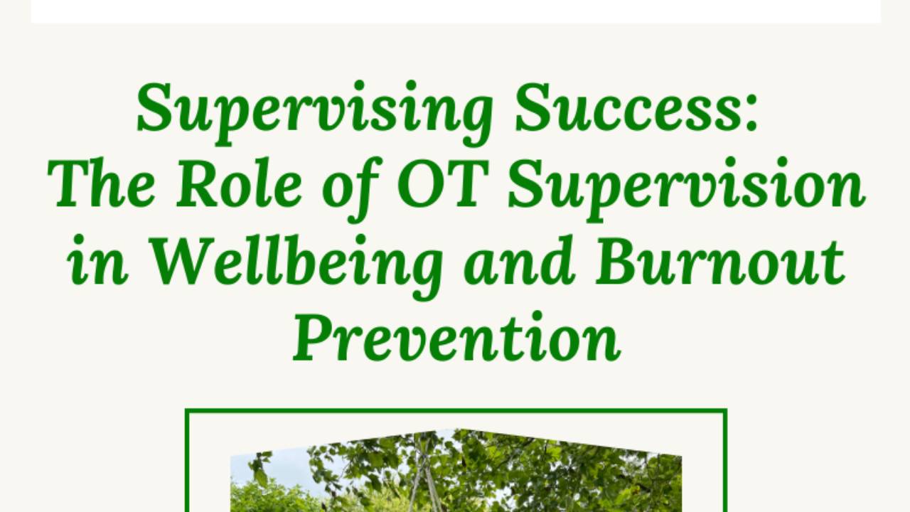 trees in the background with list of tools used in OT supervision