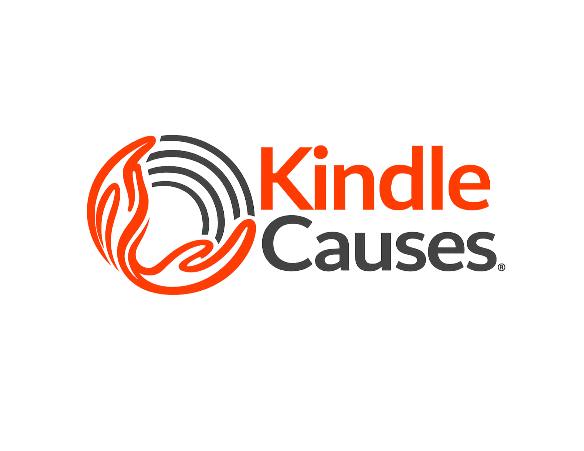 Logo used in a PROSPER Together campaign: Kindle Causes wordmark with an orange and gray flame-like circular symbol beside the words “Kindle Causes.”. Campaign Lead: PROSPER Together Strategic Communications: Julie Sun, Kindle Causes LLC — https://www.linkedin.com/in/juliehsun/