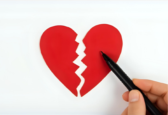 Broken heart being fixed 