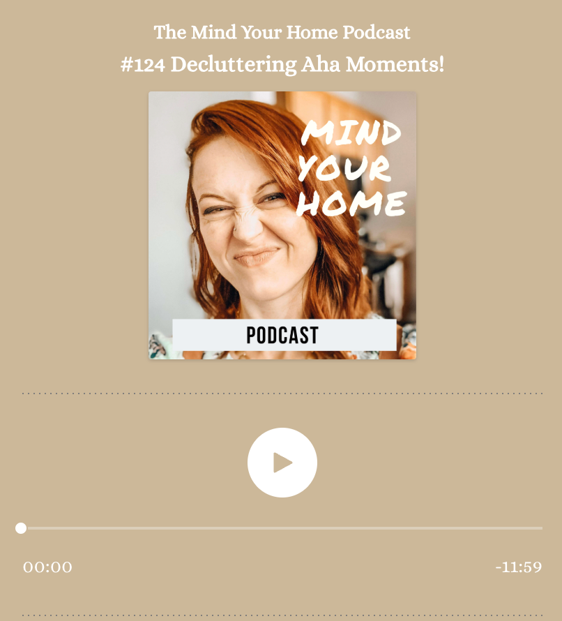 Decluttering Aha Moments!