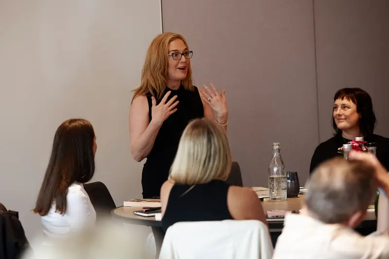 Chelsea Pottenger presenting Unlock Your Voice Workshop