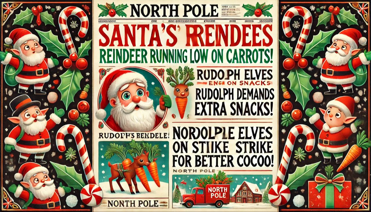 Santas Newspaper Request for Carrots